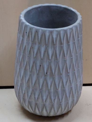 Keramik-Beton-Vase mit Rautenmuster