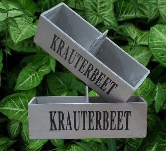 Kräuterbeet-Kiste mit Hkl.